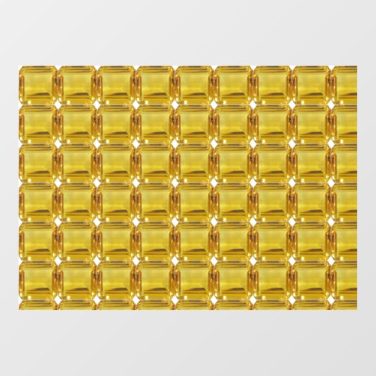 Gelber Edelstein Fensteraufkleber (Blatt)