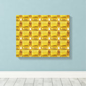Gelber Edelstein Leinwanddruck (Insitu (Holzboden))