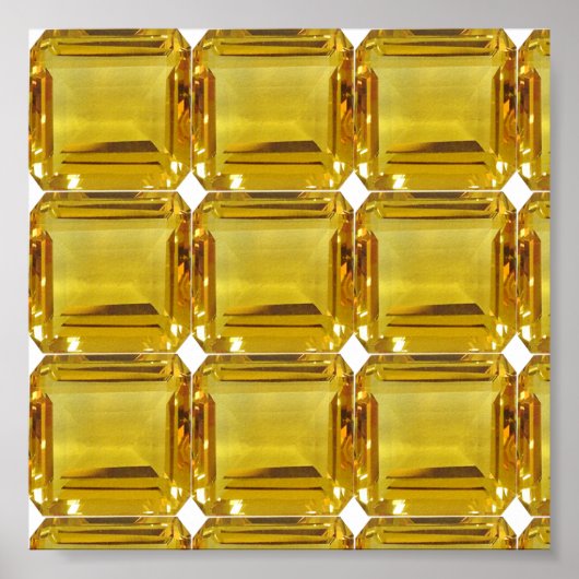 Gelber Edelstein Poster (Vorne)