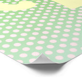 Gelber Elefant auf Minzgrün Poster (Ecke)