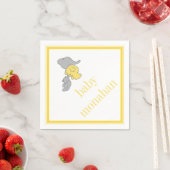 Gelber Elefant | Cocktail Napkin Serviette (Beispiel)