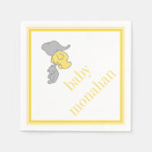 Gelber Elefant | Cocktail Napkin Serviette (Vorderseite)