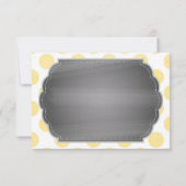 Gelber Elefant-Punkt-Druck danken Ihnen Dankeskarte (Rückseite)