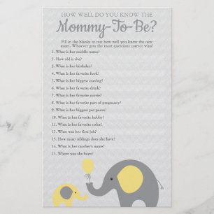 Gelber Elefant, wie gut Sie wissen, dass Mama