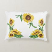 Gelber Elefantenmädchen Individuelle Name Kissen (Rückseite)