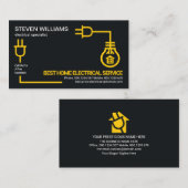 Gelber elektrischer Stromübertragungsnetz Visitenkarte (Vorne/Hinten)