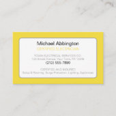 Gelber Elektrischer Visitenkarte (Vorderseite)