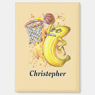 Gelber Energetischer Slam Dunk Banana Fruchtgeschü Magnet