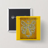 Gelber Engel Button oder Button mit benutzerdefini (Vorne & Hinten)