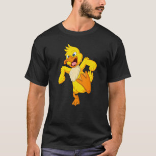 Gelber Ente Böse Wütend Geflügel Ökologische Farme T-Shirt