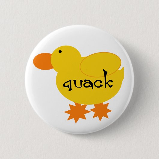 Gelber Enten-Quaken Button (Vorderseite)