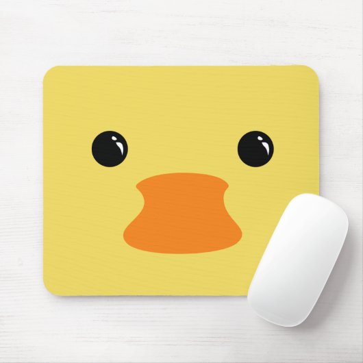 Gelber Enten-Tier-Gesichts-Entwurf Mousepad (Mit Mouse)