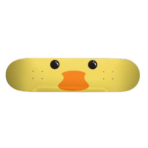 Gelber Enten-Tier-Gesichts-Entwurf Skateboard
