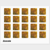 Gelber Fall Foliage Quadratischer Aufkleber (Blatt)