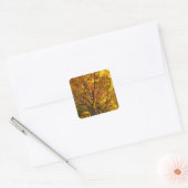 Gelber Fall Foliage Quadratischer Aufkleber (Umschlag)