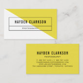 Gelber Farbblock Moderne Visitenkarte (Vorne/Hinten)