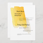 Gelber Farbschwanz Modernes Brautparty Einladung (Vorne/Hinten)