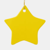 Gelber FarbStar Keramik Ornament (Vorne)