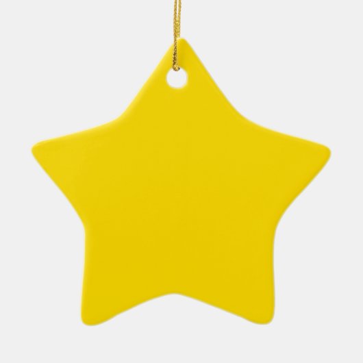 Gelber FarbStar Keramik Ornament (Vorne)