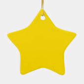 Gelber FarbStar Keramik Ornament (Hinten)