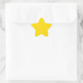 Gelber FarbStar Stern-Aufkleber (Tasche)