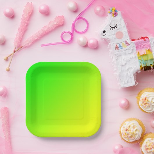 gelber Farbverlauf Pappteller (Party)