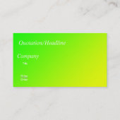 gelber Farbverlauf Visitenkarte (Rückseite)