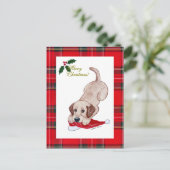 Gelber Feiertagspostkarte (Stehend Vorderseite)