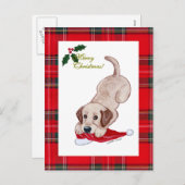 Gelber Feiertagspostkarte (Vorne/Hinten)