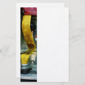 Gelber Feuerlöschschlauch Briefpapier (Vorne/Hinten)