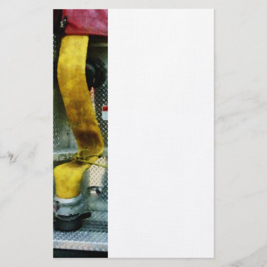 Gelber Feuerlöschschlauch Briefpapier (Vorderseite)