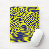 Gelber Fingerprint Minimalistisch Mousepad (Mit Mouse)