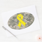 Gelber Flachbandsticker Ovaler Aufkleber (Umschlag)