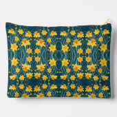 Gelber, floraler Individuelle Name Zubehörtasche (Rückseite)