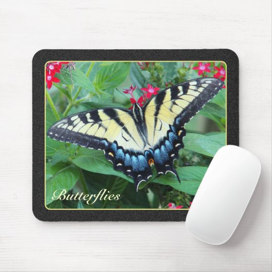Gelber Frack-Schmetterling Mousepad (Mit Mouse)