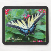 Gelber Frack-Schmetterling Mousepad (Vorne)