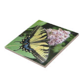 Gelber Frack-Schmetterlings-dekorative Fliese (Seite)