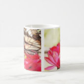 Gelber Frackschmetterling auf einem Zinnia Kaffeetasse (Mittel)
