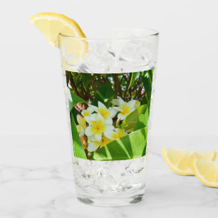 Gelber Frangipani-Baum, Trinkglas Glas