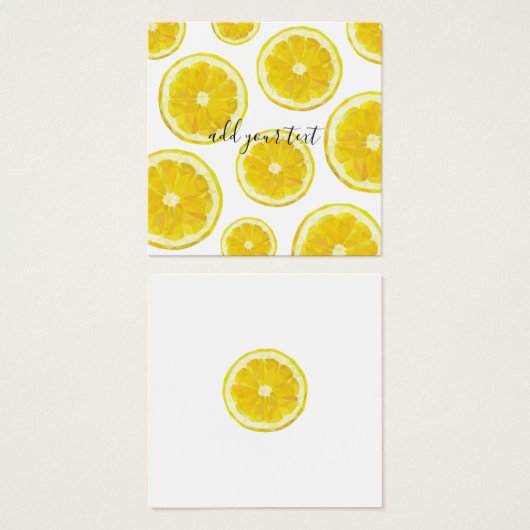 Gelber, frischer Zitronensatz (Vorne & Hinten)