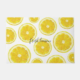Gelber, frischer Zitronensatz Fußmatte