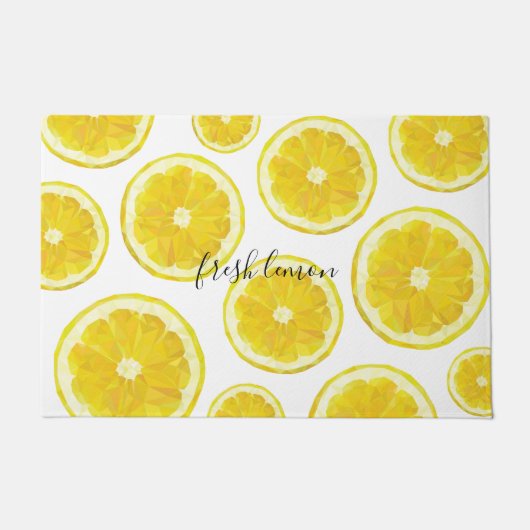 Gelber, frischer Zitronensatz Fußmatte (Vorderseite)