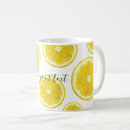 Gelber, frischer Zitronensatz  Kaffeetasse (VorderseiteRechts)