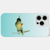 Gelber Frosch auf Lotus Leaf Case-Mate iPhone Hülle (Rückseite (Horizontal))