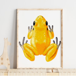 Gelber Frosch Digital Print | Froschwand Poster
