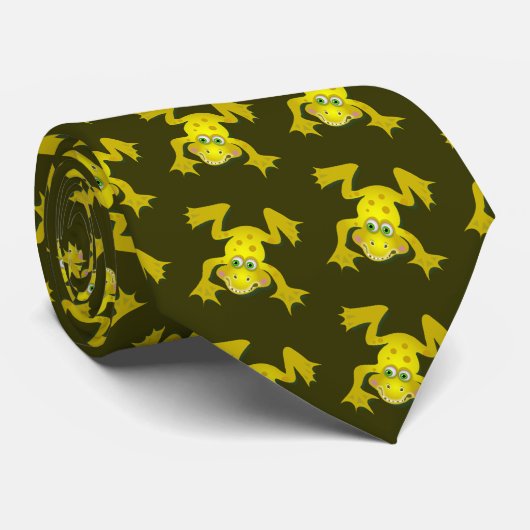 Gelber Frosch Krawatte (Gerollt)