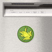 Gelber Frosch-Rundmagen Magnet (In Situ (Geschirrspüler))