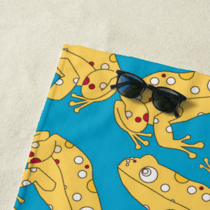 Gelber Frosch Strandtuch