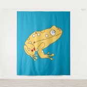 Gelber Frosch Wandteppich (Vorderseite)
