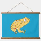 Gelber Frosch Wandteppich Mit Holzrahmen (Vorderseite 2)